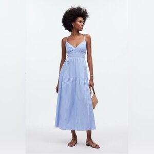 EUC Madewell Empire-Waist Tiered Maxi Dress in Stripe | Women’s Size 4